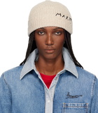 Marni Beige Wool Beanie