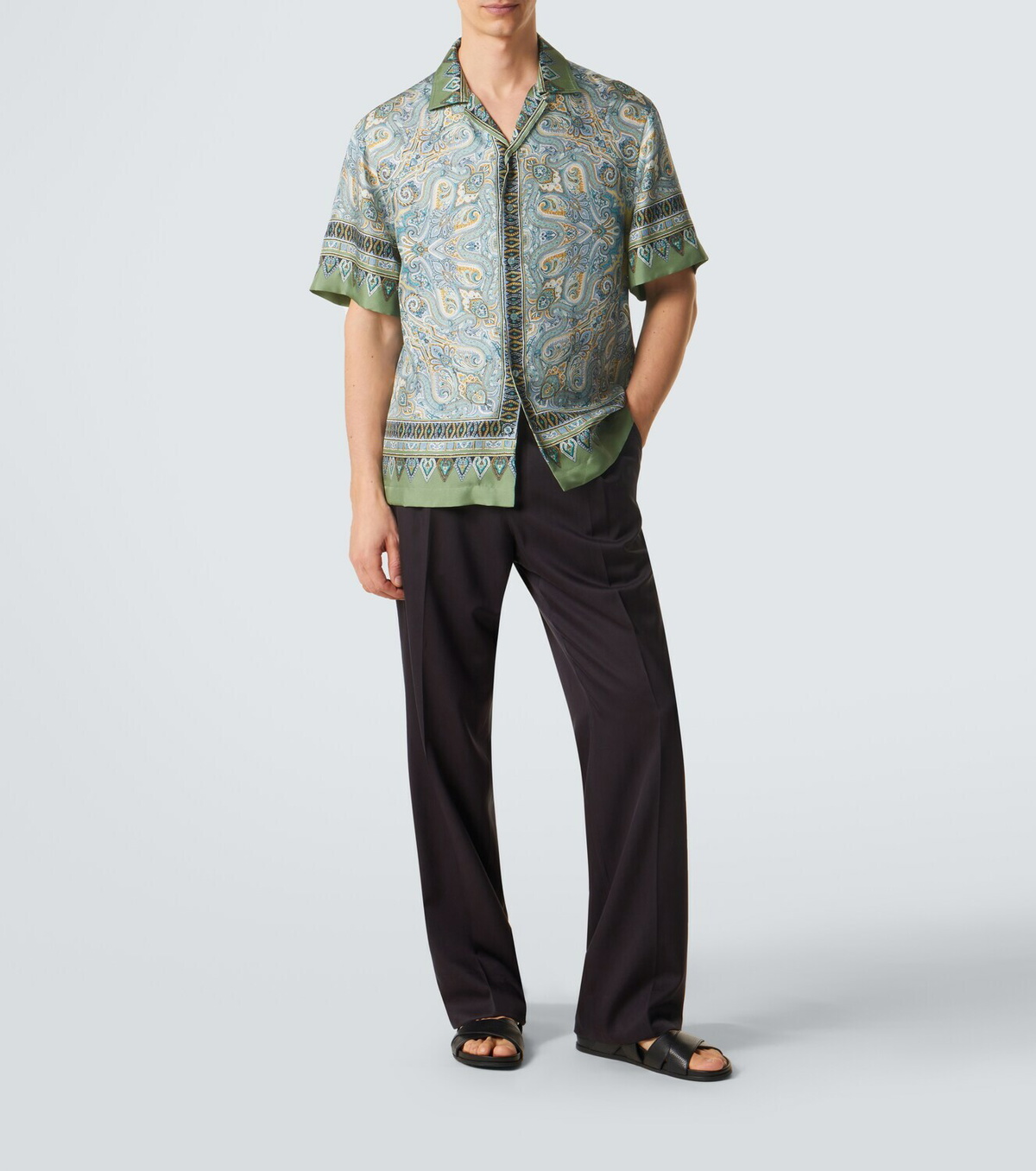 Etro Paisley silk twill shirt