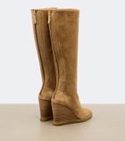 Aquazzura Saint Honoré suede knee-high boots