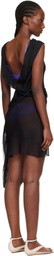 Gimaguas Black Boa Minidress
