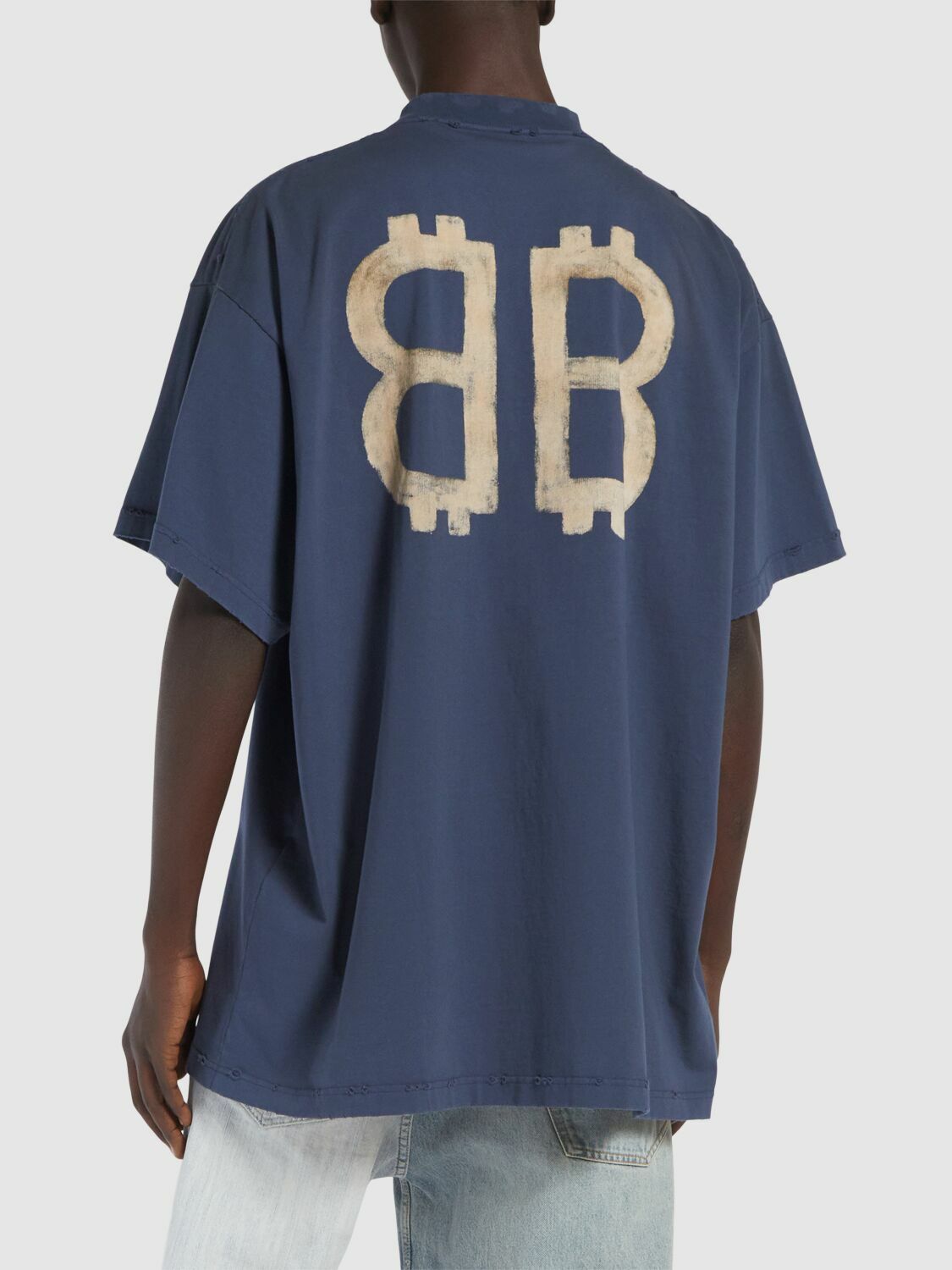 【送料&関税込】Balenciaga crypto Printed T-shirt BALENCIAGA Crypto Print Vintage Cotton T-shirt Balenciaga