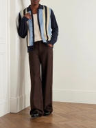 Guest In Residence - Cable Plaza Striped Cashmere Shirt - Blue
