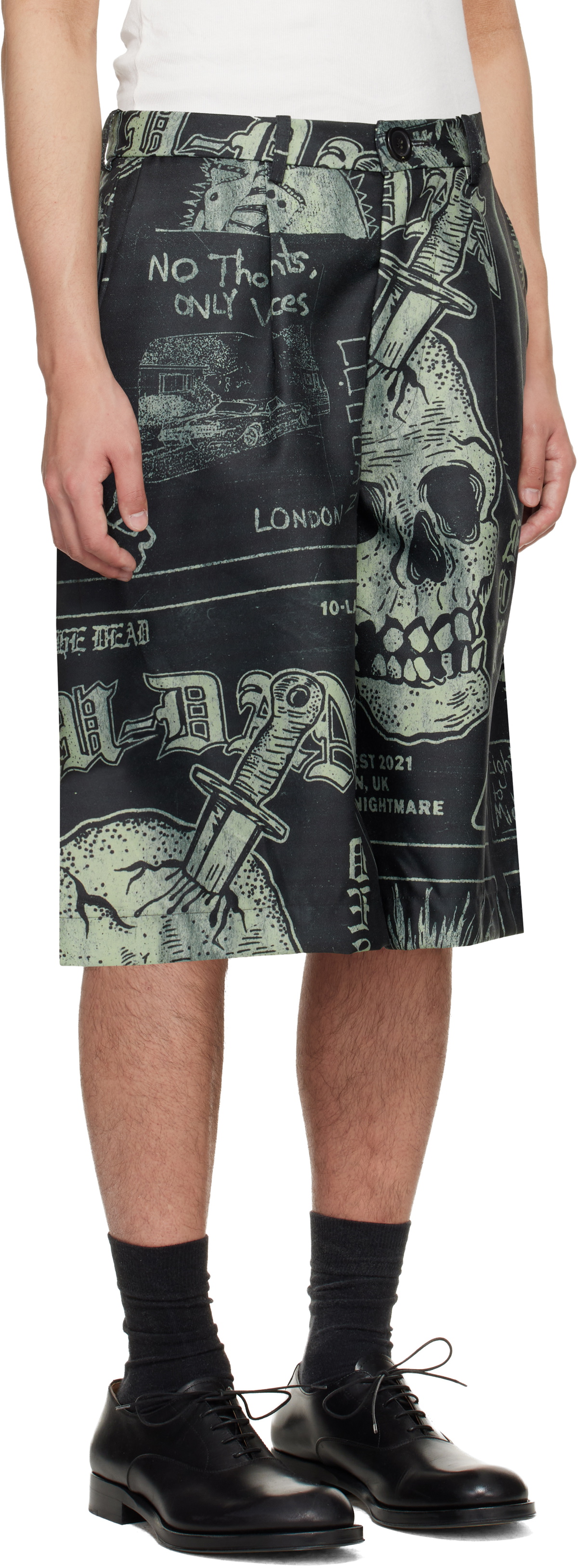 LU'U DAN Black Wide Leg Shorts