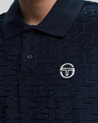 Sergio Tacchini Livata Monogram Polo Blue - Mens - Polos