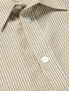 Marant - Labilio Logo-Embroidered Striped Cotton-Poplin Shirt - Gray