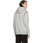 Burberry Grey Vintage Check Panel Zip-Up Hoodie