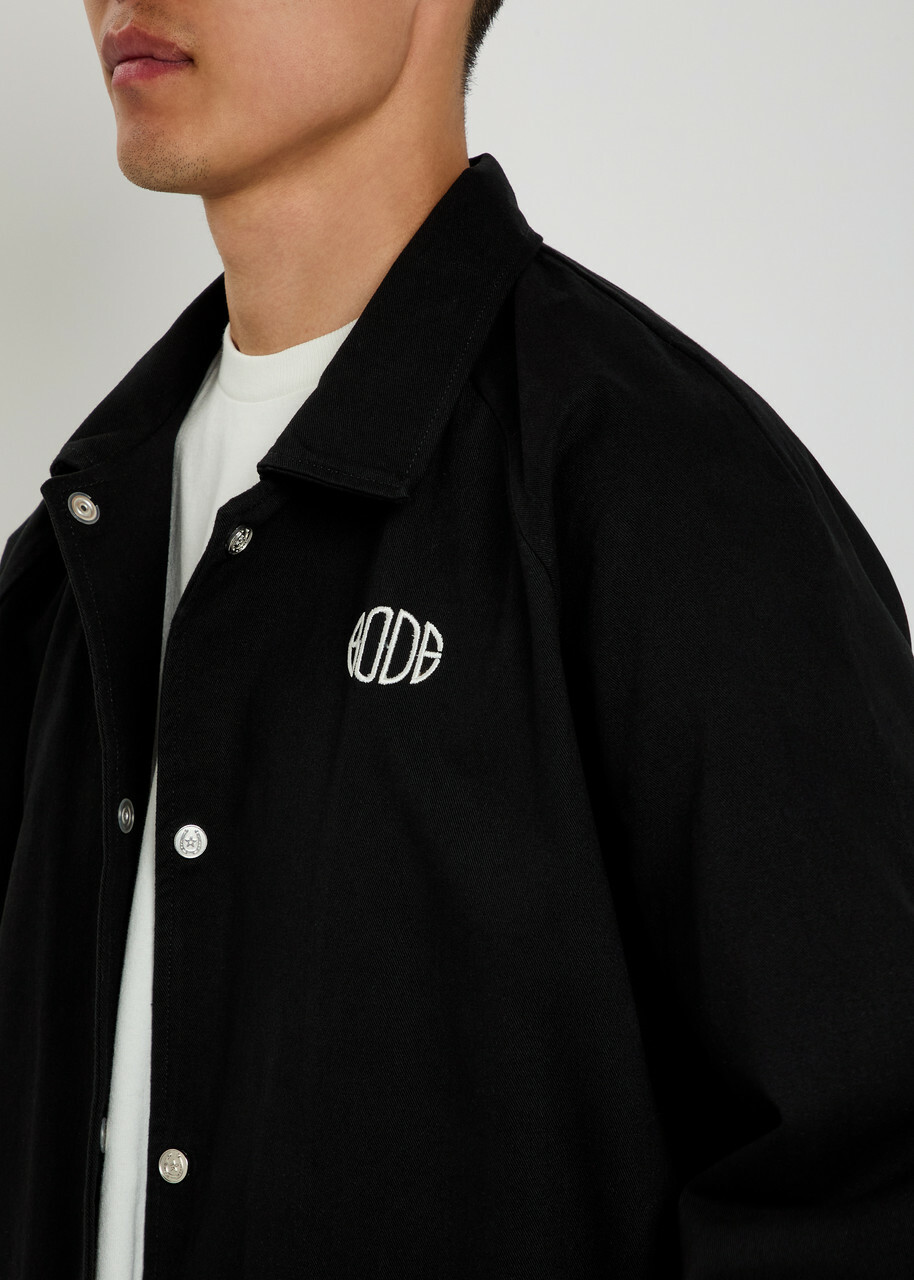 Bode Logo-embroidered Cotton-twill Track Jacket Black