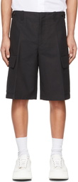 Jil Sander Black Double Cargo Shorts