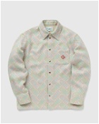 Casablanca Jacquard Shirt Jacket Beige - Mens - Overshirts