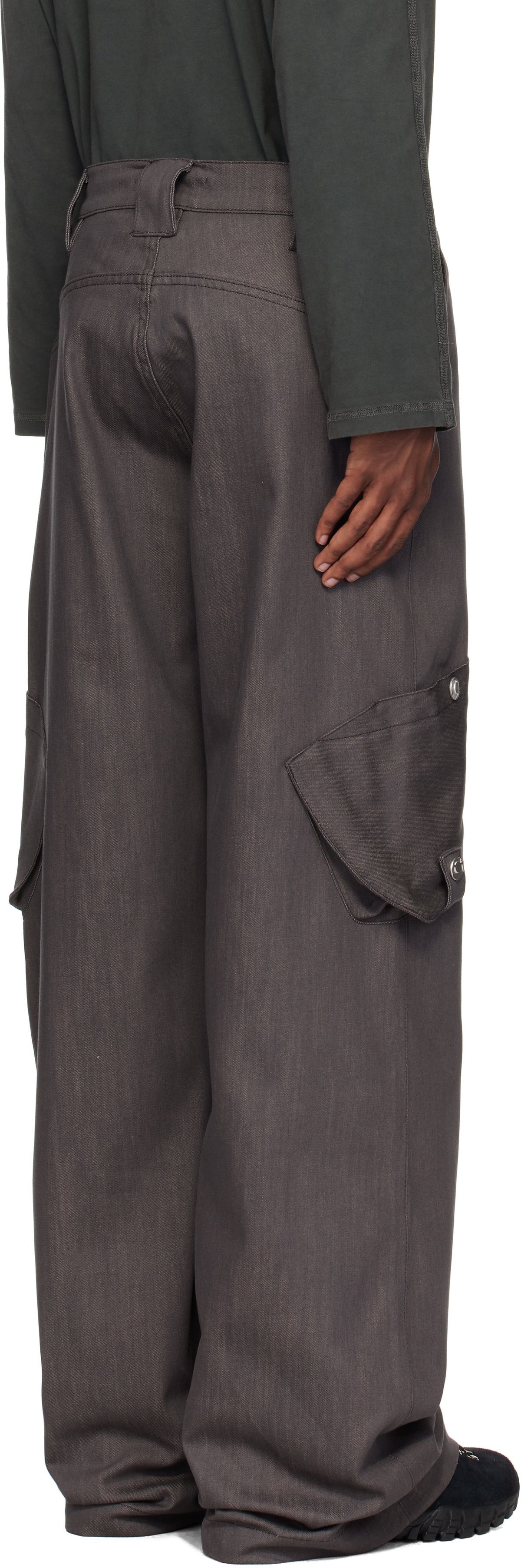 AFFXWRKS Gray Boiler Denim Cargo Pants