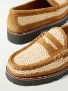 G.H. BASS - Corridor Larson Weejuns Raffia and Suede Loafers - Brown