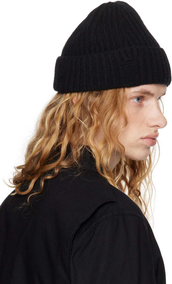 Ann Demeulemeester Black Malin Wool Beanie