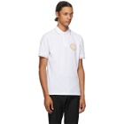 Versace Jeans Couture White and Gold Logo Polo