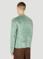 Fluffy Knit Sweater in Green