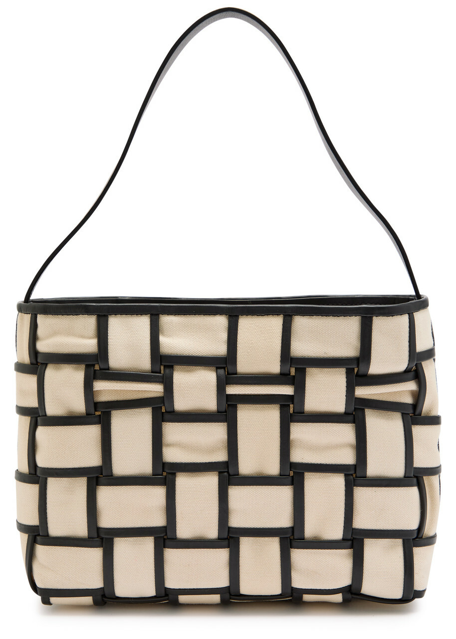 ST. Agni Woven Mini Canvas Tote - White - One Size