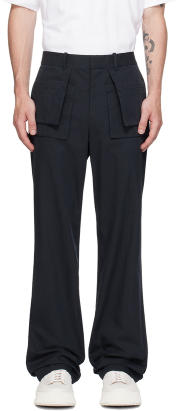 Photo: Helmut Lang Navy Utility Car Trousers