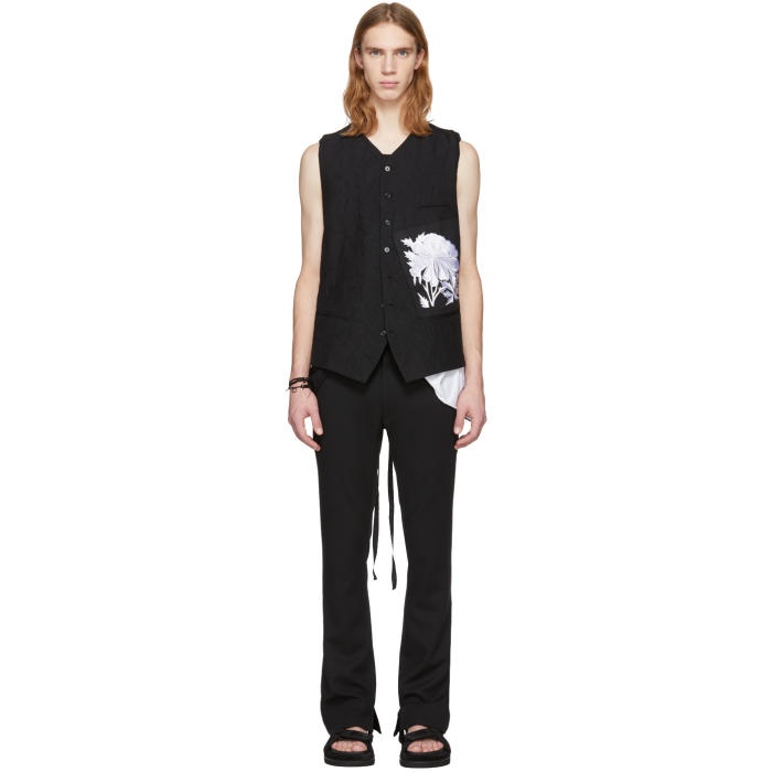 Photo: Ann Demeulemeester Black Peyton and Patch Peony Vest 
