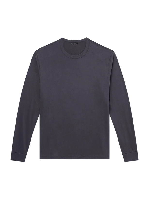 Photo: James Perse - Luxe Organic Cotton-Jersey T-Shirt - Gray