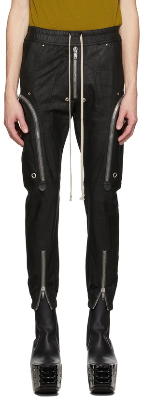 Photo: Rick Owens Black Leather Bauhaus Pants