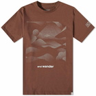 And Wander Men's Mountain Camo T-Shirt in Brown