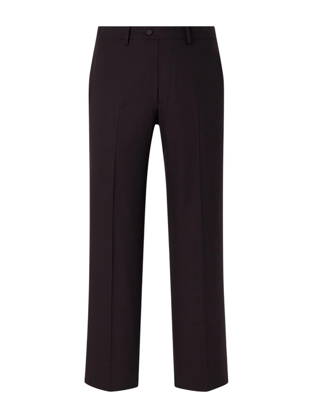 Photo: Kaptain Sunshine - Straight-Leg Wool-Poplin Trousers - Brown