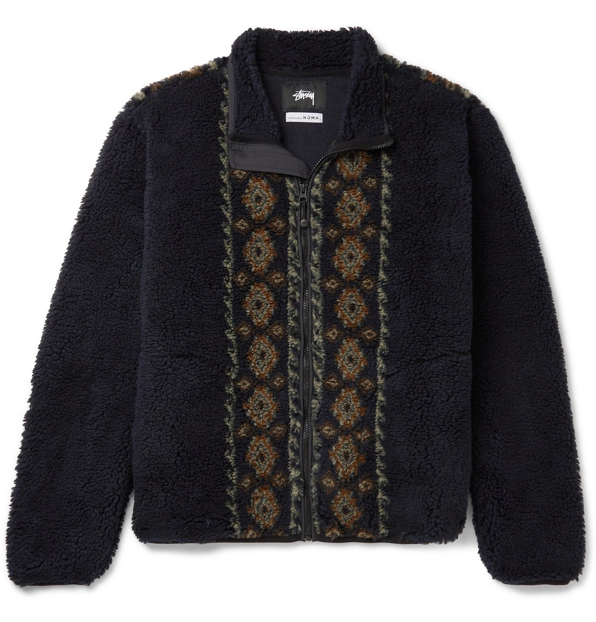 stussy noma icon sherpa fleece jacket