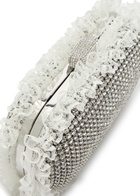 Self-portrait X Christopher Kane Lace and Crystal-embellished box Clutch - Silver - One Size