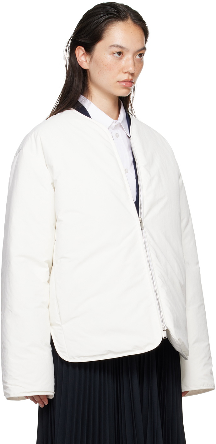Jil Sander White Vented Down Jacket