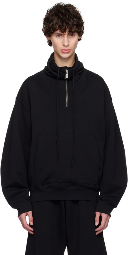 Photo: Helmut Lang Black Funnel Neck Sweatshirt