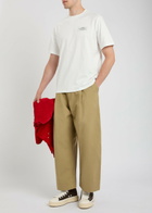 Amiri Spirit Logo-appliquéd Cotton T-shirt Ivory