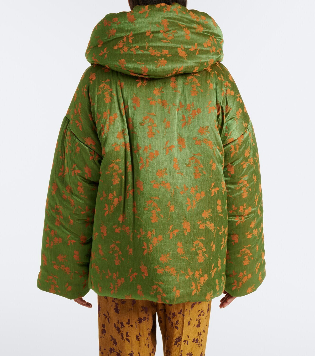 Dries Van Noten Floral puffer jacket