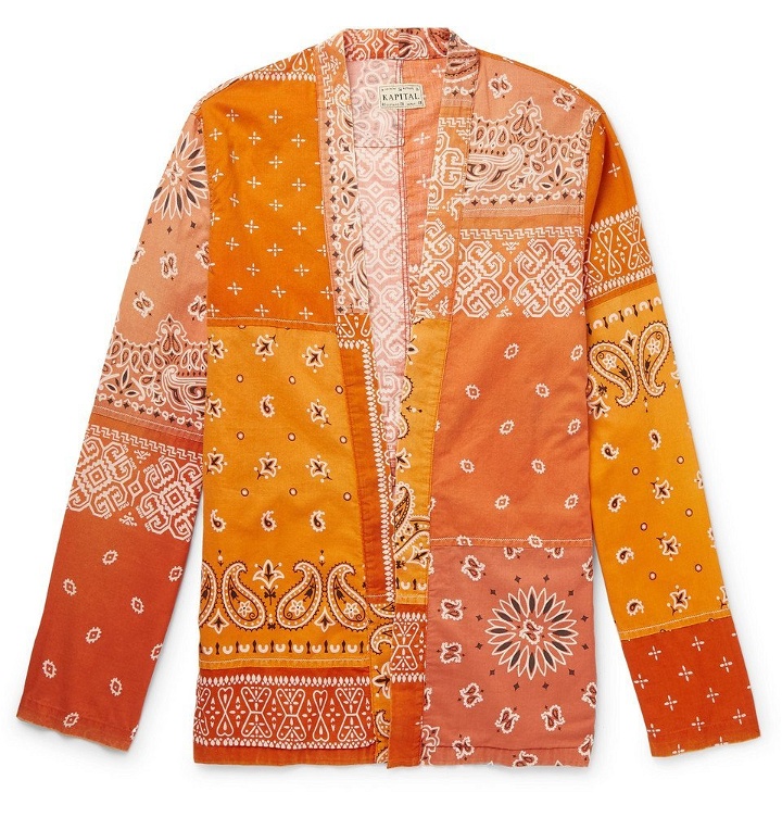 Photo: KAPITAL - Kakashi Printed Cotton-Blend Shirt - Orange