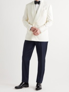 THOM SWEENEY - Satin-Trimmed Wool Tuxedo Trousers - Blue