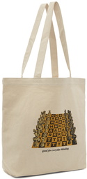 Carhartt Work In Progress Beige Canvas Graphic Tote