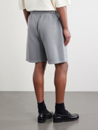 Willy Chavarria - CCC Buffalo Straight-Leg Logo-Embroidered Cotton-Jersey Shorts - Gray