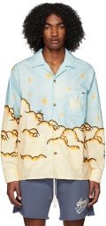 AMIRI Blue & Yellow Sunscape Shirt