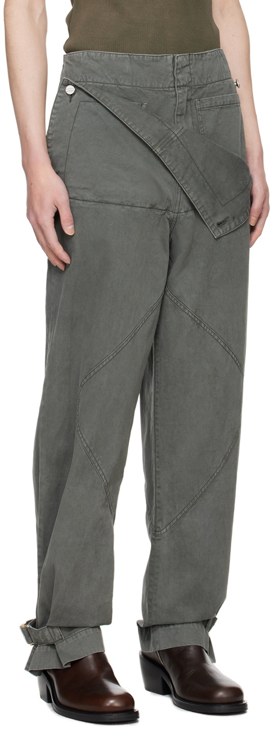Dion Lee Gray Shell Trousers