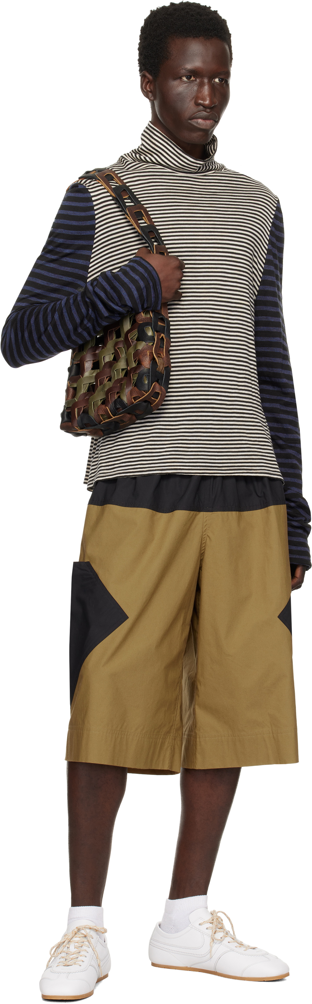 SC103 SSENSE Exclusive Black & Brown Champion Shorts