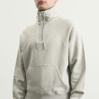 AMI Paris Men's ADC Zip Up Sweatshirt in Gris Chine Clair