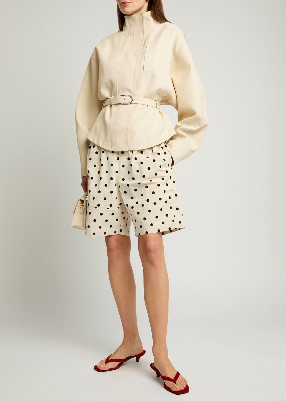 Jacquemus Le Short Aloe Polka dot Shorts Black And White