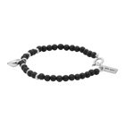 Isabel Marant Black and Silver Stone Bracelet