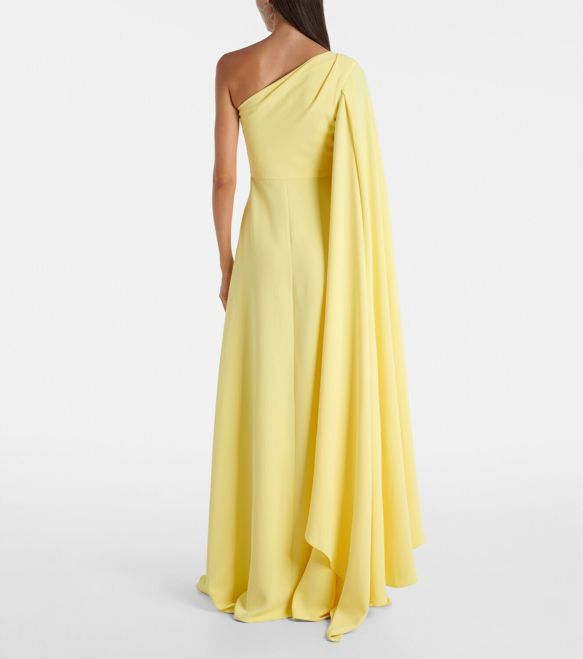 Solace London Yazmin asymmetric caped gown
