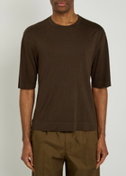Officine Générale Boris Knit T-shirt Dark Brown