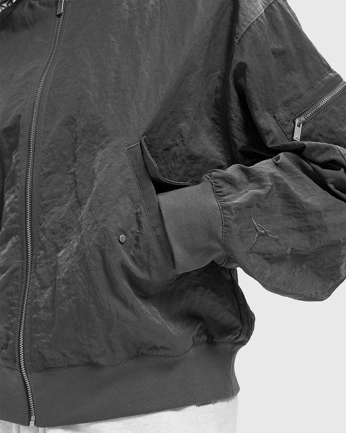 Jordan Jordan Flight Renegade Jacket Grey Womens Bomber Jacket