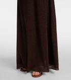 Oséree Lumière cutout halterneck maxi dress