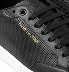 SAINT LAURENT - Court Classic SL/10 Perforated Leather Sneakers - Black