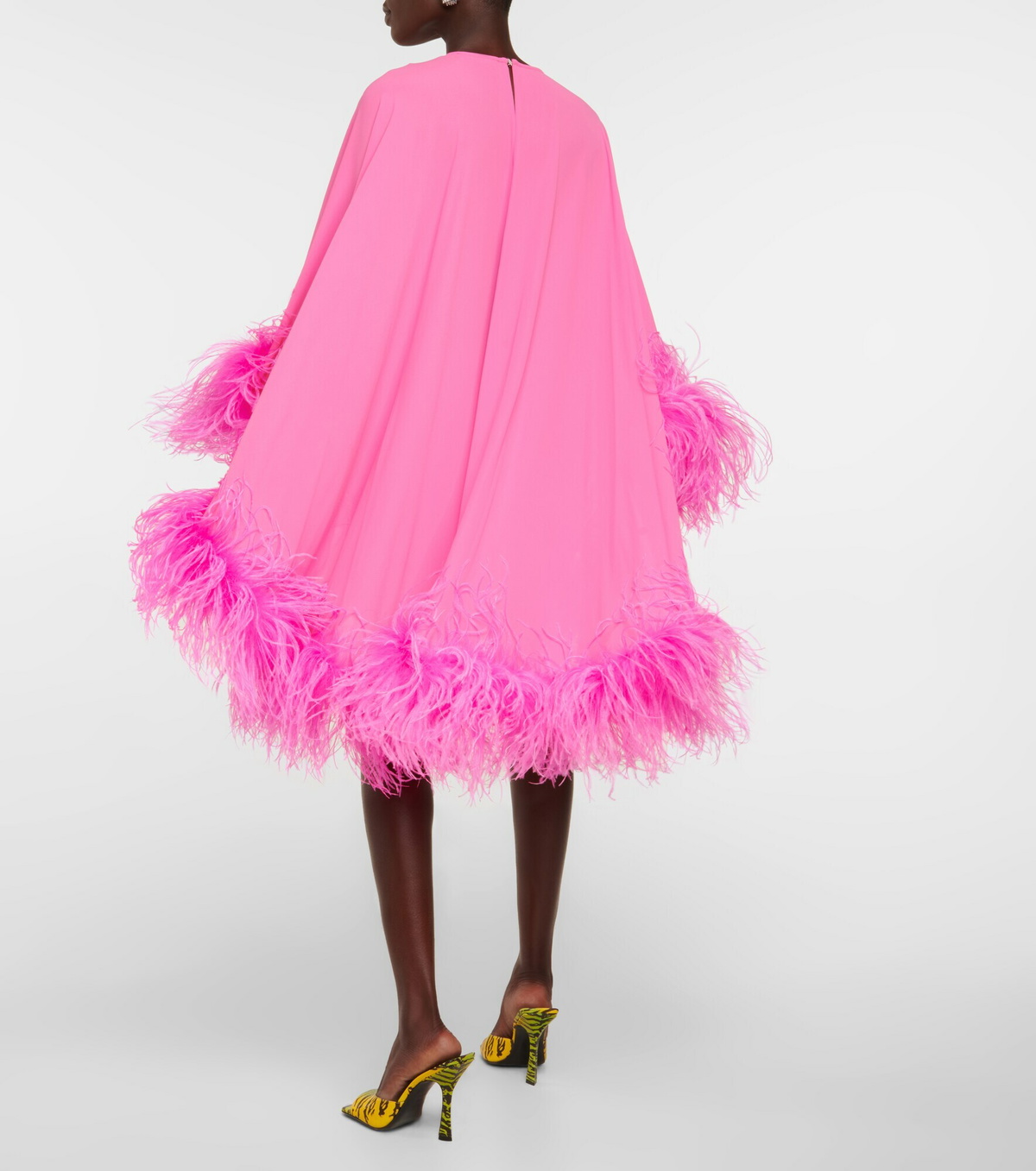 attico pink feather dress The Attico - Pink Milton mini dress 228WCA122E063F