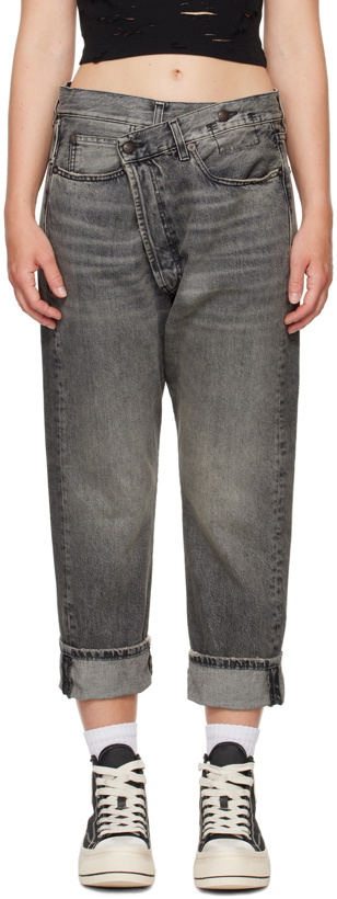 Photo: R13 Gray Crossover Jeans