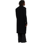 BALMAIN Black Oversized Wool & Cashmere Coat