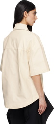 Entire Studios Off-White Extended Trim Polo
